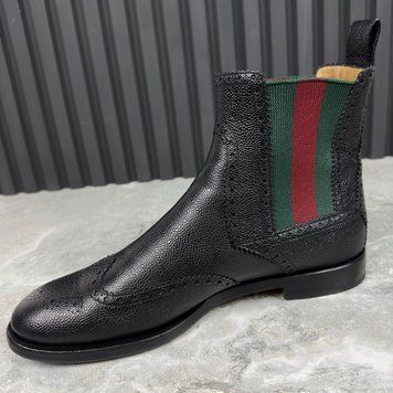 Web Chelsea Boots Black Leather