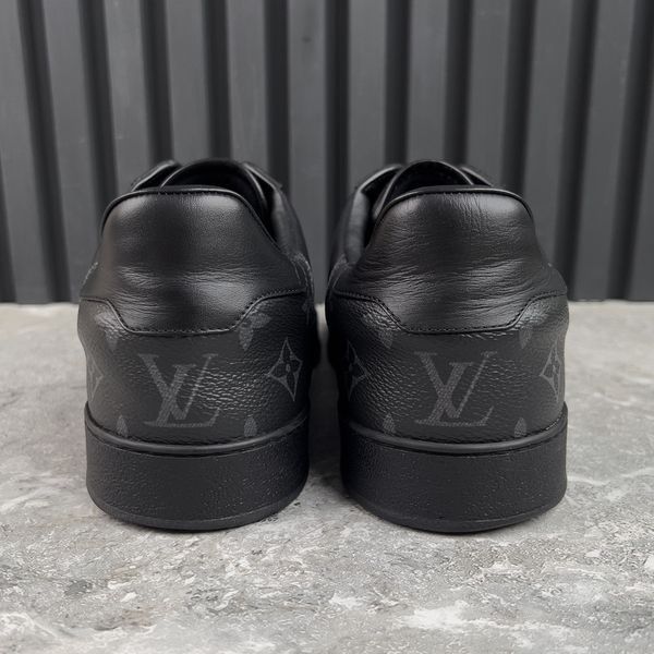 Rivoli Sneakers Black Leather Monogram Eclipse