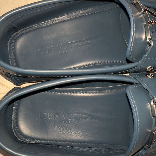 Monte Carlo Moccasins Blue Leather