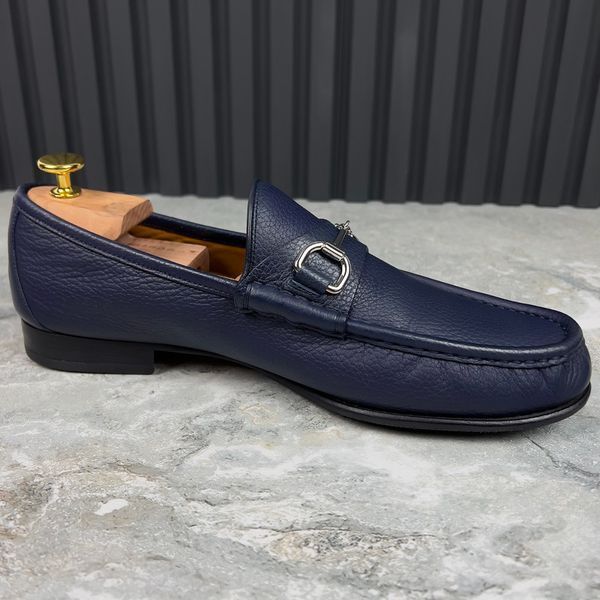 1955 Horsebit Loafers Blue Leather