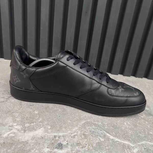 Rivoli Sneakers Black Leather Monogram Eclipse