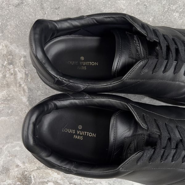 Rivoli Sneakers Black Leather Monogram Eclipse