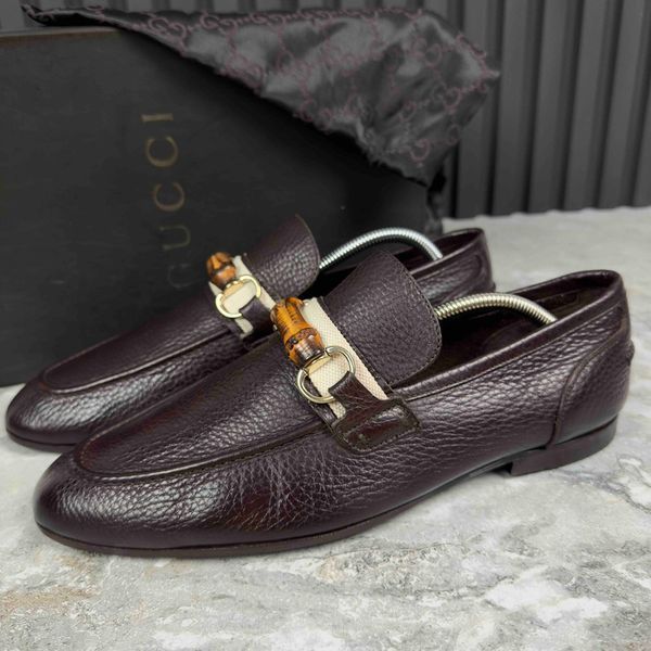 Loafers Brown Grained Leather