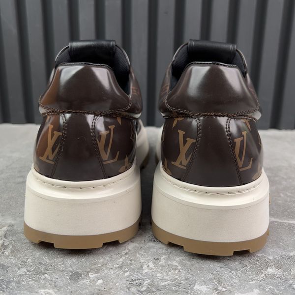 LV x NBA Abbesses Derby Sneakers Monogram Brown Patent Leather