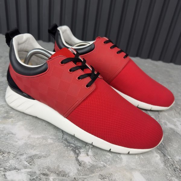 Fastlane Sneakers Red Damier Mesh