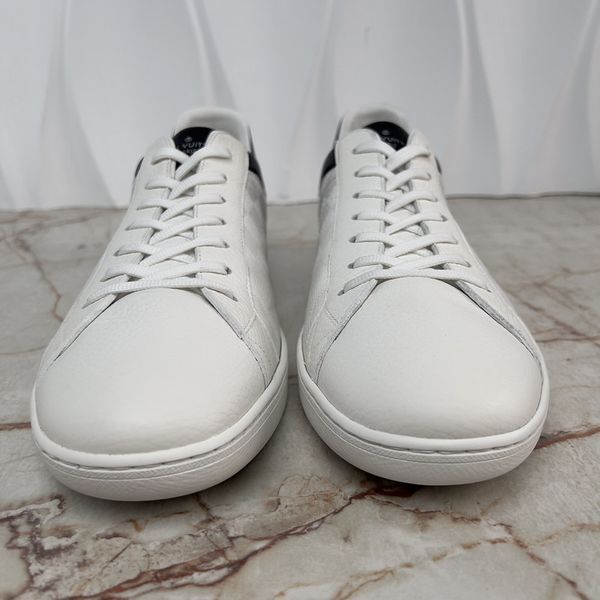 Luxembourg Damier Black Monogram Sneakers White Leather