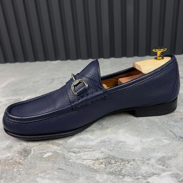 1955 Horsebit Loafers Blue Leather