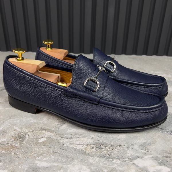 1955 Horsebit Loafers Blue Leather