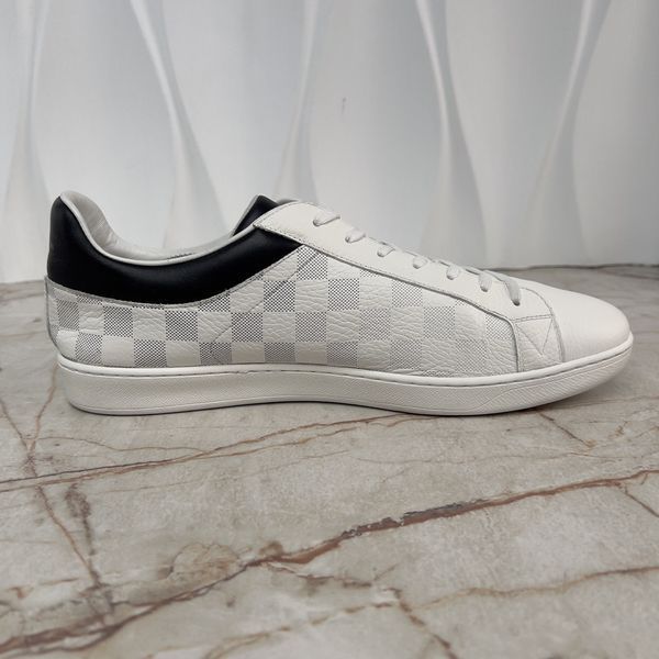 Luxembourg Damier Black Monogram Sneakers White Leather