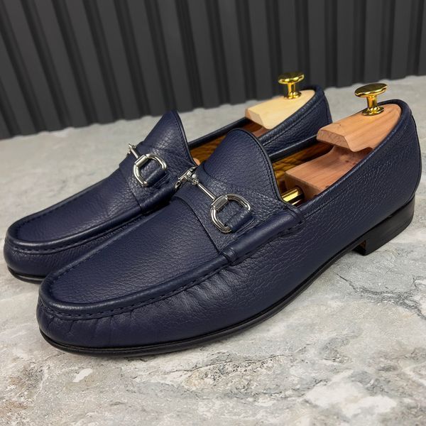 1955 Horsebit Loafers Blue Leather