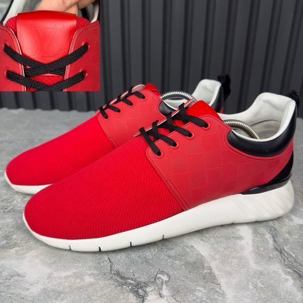 Fastlane Sneakers Red Damier Mesh