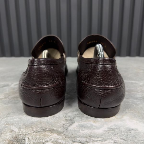 Loafers Brown Grained Leather