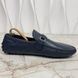 Hockenheim Damier Driving Moccasin Blue Leather