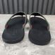 Web Interlocking GG Thong Sandals Black Leather