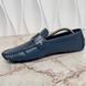 Monte Carlo Moccasins Blue Leather