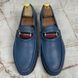 Gucci 1953 Web Horsebit лофери сині шкіряні 3390 фото 8