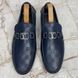 Hockenheim Damier Driving Moccasin Blue Leather