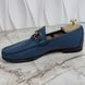 Gucci 1953 Web Horsebit лофери сині шкіряні 3390 фото 3