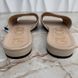 Horsebit Logo Sandal Flat Beige Leather