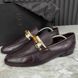 Loafers Brown Grained Leather