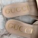 Horsebit Logo Sandal Flat Beige Leather