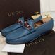Gucci 1953 Web Horsebit лофери сині шкіряні 3390 фото 7