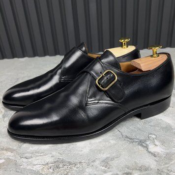 Ashill Monk Black Leather