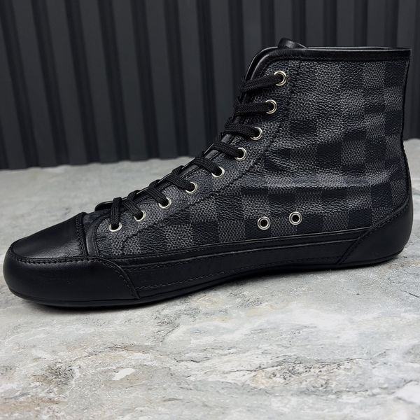 Brooklyn Damier високі кросівки кеди чорні шкіряні 3142 фото
