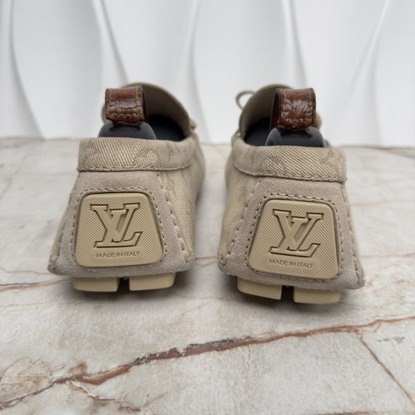 LV Driver Moccasins Monogram Beige Fabric
