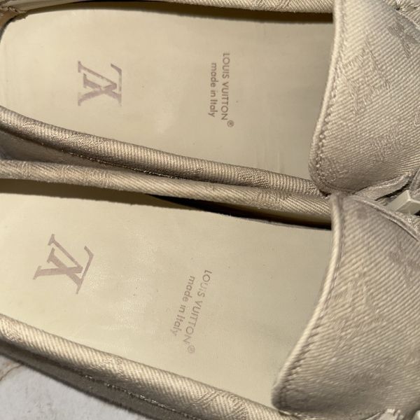 LV Driver Moccasins Monogram Beige Fabric