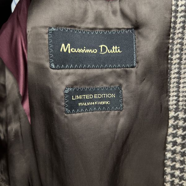 Coat Prince of Wales Brown Beige Check Wool Cashmere Blend