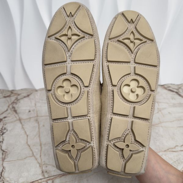 LV Driver Moccasins Monogram Beige Fabric