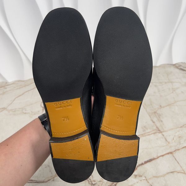 Interlocking GG Loafers Black Leather