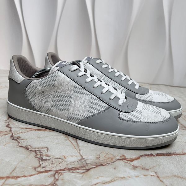Rivoli Maxi Damier кросівки сірі з білим шкіряні 3447 фото