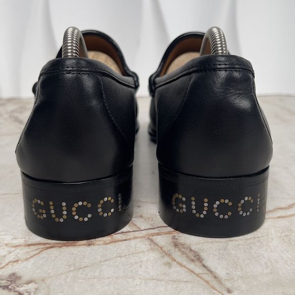 Interlocking GG Loafers Black Leather