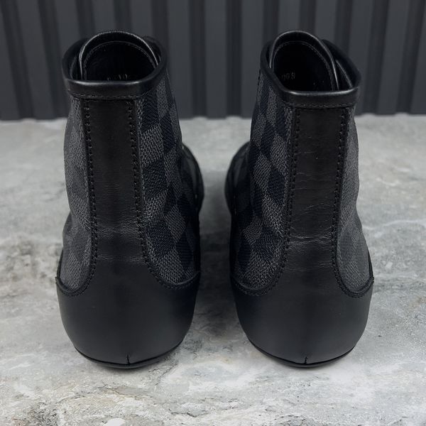Brooklyn Damier високі кросівки кеди чорні шкіряні 3142 фото