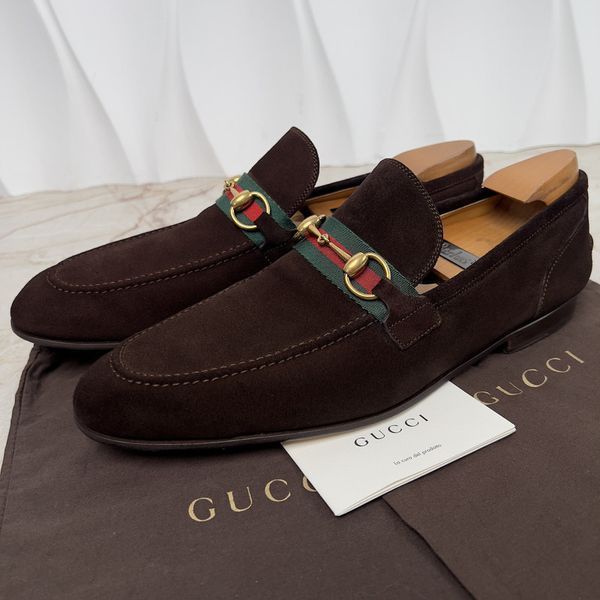 Jordaan Horsebit Web Loafers Brown Suede