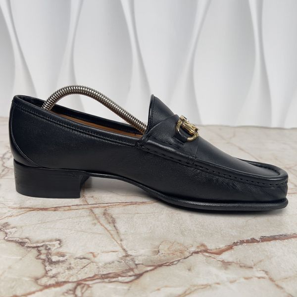 Interlocking GG Loafers Black Leather