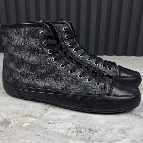 Brooklyn Damier високі кросівки кеди чорні шкіряні 3142 фото
