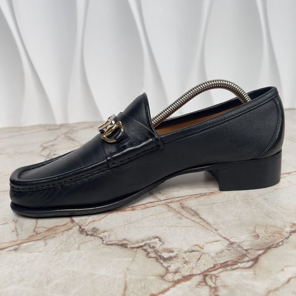 Interlocking GG Loafers Black Leather