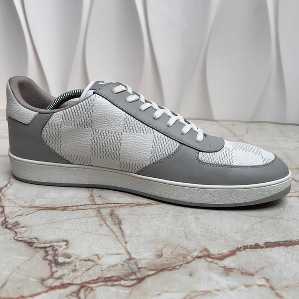 Rivoli Maxi Damier кросівки сірі з білим шкіряні 3447 фото