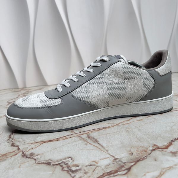 Rivoli Maxi Damier кросівки сірі з білим шкіряні 3447 фото