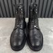 Combat Boots LV Medallion Wingtip Perforated Black Leather