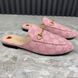 Princetown Horsebit Monogram Mule Pink Canvas
