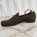 York Chain Penny Loafers Green Khaki Suede