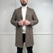 Coat Prince of Wales Brown Beige Check Wool Cashmere Blend
