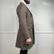 Coat Prince of Wales Brown Beige Check Wool Cashmere Blend