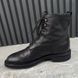 Combat Boots LV Medallion Wingtip Perforated Black Leather