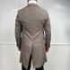 Coat Prince of Wales Brown Beige Check Wool Cashmere Blend