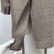 Coat Prince of Wales Brown Beige Check Wool Cashmere Blend